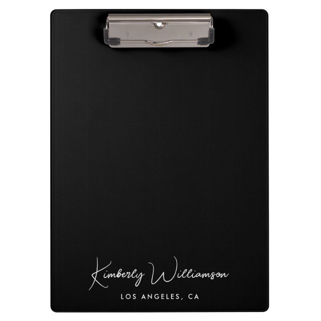 Porte-bloc Chic Signature Script Monogramme Noir (Devant)