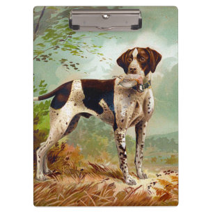 Porte-bloc Chien de chasse avec oiseau dans la bouche