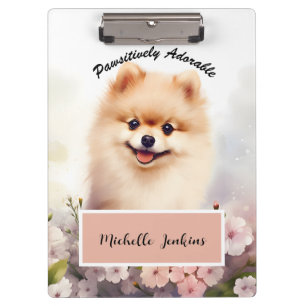 Porte-bloc Chien mignon, Poméranien