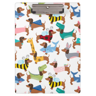 Porte-bloc Chiens En Disque Costume Halloween Dachshunds 