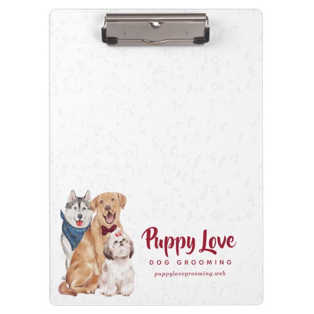 Porte-bloc Chiens mignons avec Porte - bloc Bandanas & Bowtie (Devant)