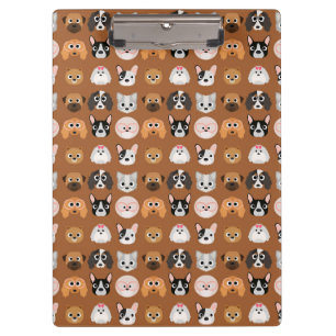 Porte-bloc Chiens mignons sur Brown