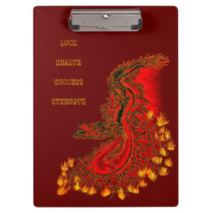 Porte-bloc Chine Dragon rouge et or design