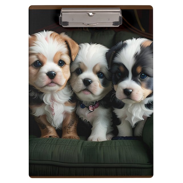 Porte-bloc Chiots super mignons sur le canapé 2 (Devant)