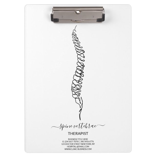 Porte-bloc Chiropractor Licensed Massage Therapist Doctor (Devant)
