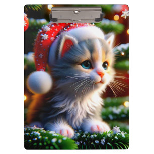 Porte-bloc Christmas Kitten