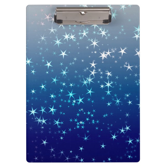 Porte-bloc Christmas Sparkles Stars Blue Sky (Devant)