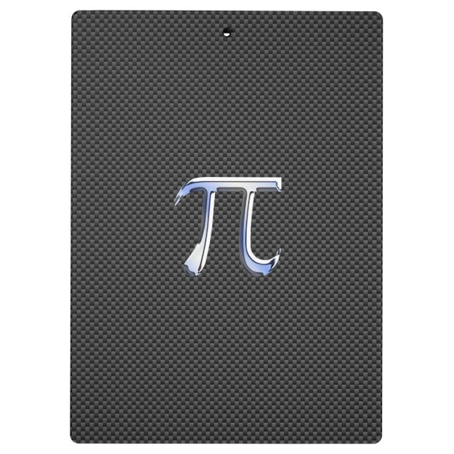 Porte-bloc Chrome comme symbole Pi sur l'impression de fibre  (Dos)