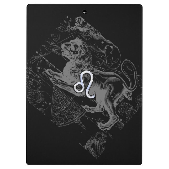 Porte-bloc Chrome Style Leo Zodiac Carte Hevelius 1690 (Dos)