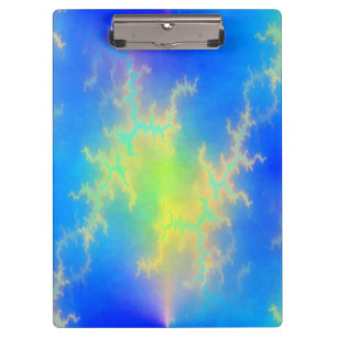 Porte-bloc Ciel bleu et boulons de foudre jaune doré