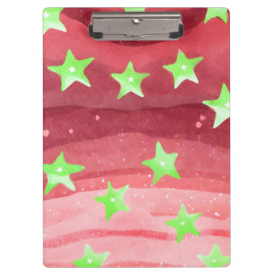 Porte-bloc ciel rouge avec étoiles