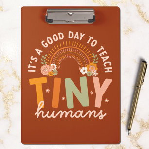 Porte-bloc Citation Rétro Boho pour Enseignant de Maternelle