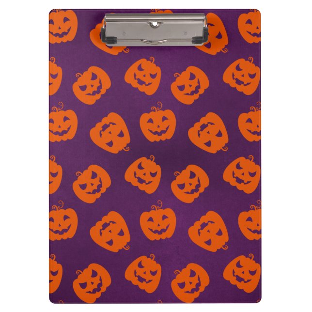 Porte-bloc Citrouilles d'Halloween sur Motif Arrière - plan v (Devant)