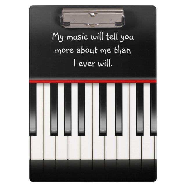 Porte-bloc clavier piano avec devis (Devant)