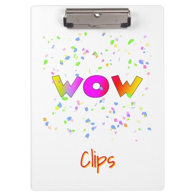 Porte-bloc Clips WOW Blanc (Devant)