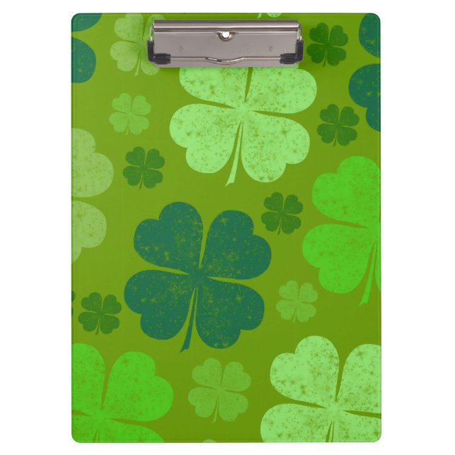 Porte-bloc Clovers verts, Lucky Clovers, Saint Patrick's Day (Devant)