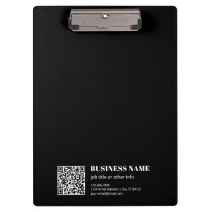 Porte-bloc Code QR personnalisé & Texte rétro-moderne modifia