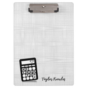 Porte-bloc Coeur comptable calculateur