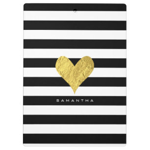 Porte-bloc Coeur de feuille d'or