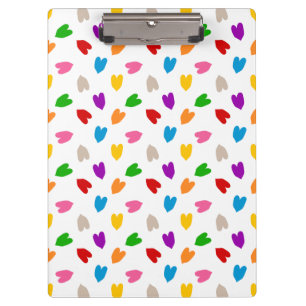 Porte-bloc Cœurs Amour Motif Design Coloré Blanc