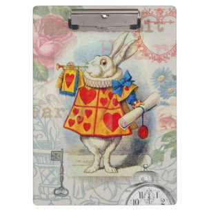 Porte-bloc Cœurs de Lapin Blanc Alice Classique