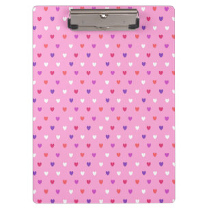 Porte-bloc Coeurs polka rose