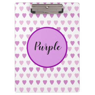 Porte-bloc Coeurs Symboles d'Amour Conçu mignon violet