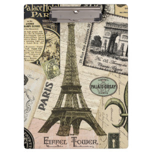 Porte-bloc Collage de voyage Vintage moderne