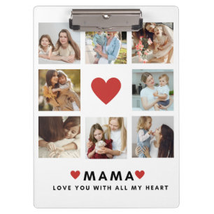 Porte-bloc Collage Photo Maman We Love You Best Mother Cadeau