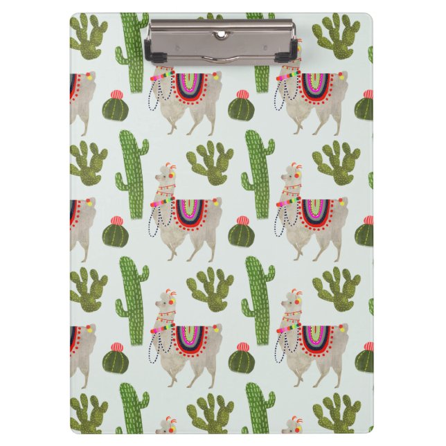 Porte-bloc Collection Llamarama | Cactus & Llama Motif (Devant)