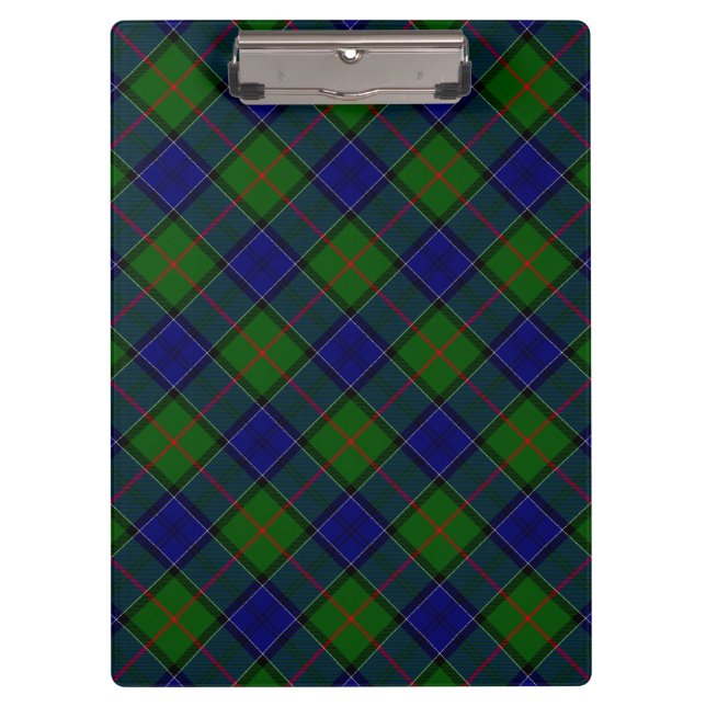 Porte-bloc Colquhoun tartan bleu vert plaid (Devant)