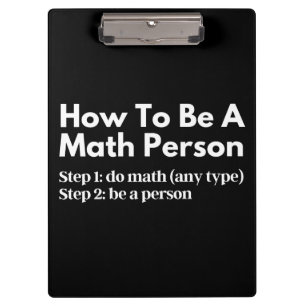 Porte-bloc Comment être une personne mathématique