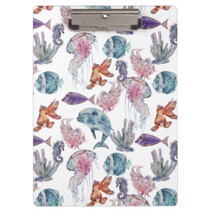Porte-bloc Composition de aquarelle sous-marine Série Design