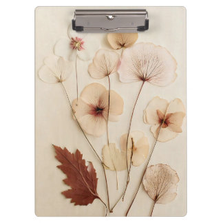 Porte-bloc Composition de fleurs séchées vintage