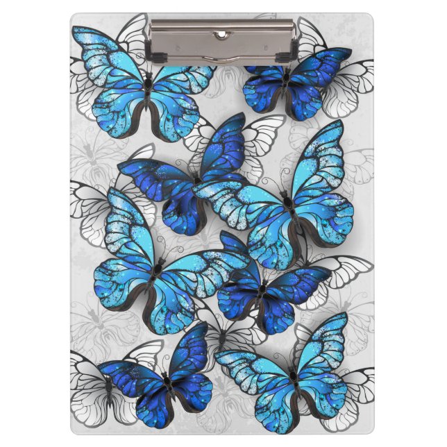 Porte-bloc Composition des White and Blue Butterflies (Devant)
