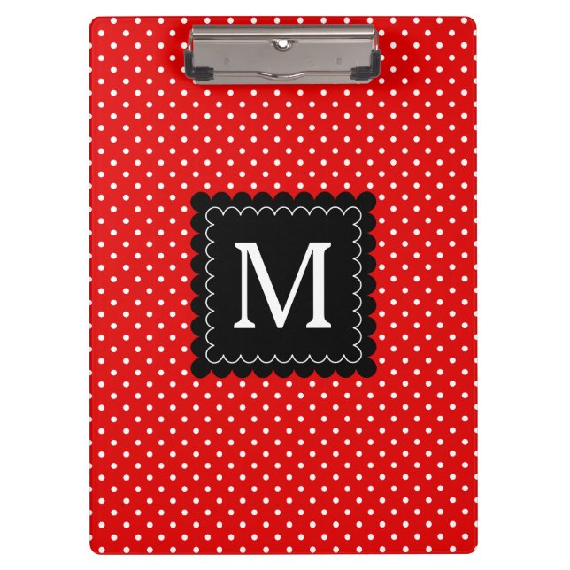 Porte-bloc Conception blanche rouge de monogramme de noir de (Devant)