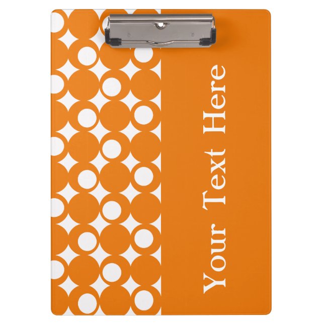 Porte-bloc Conception de boule orange avec texte personnalisé (Devant)