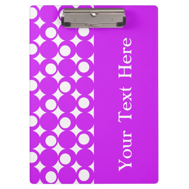 Porte-bloc Conception de boule violet avec texte personnalisé (Devant)