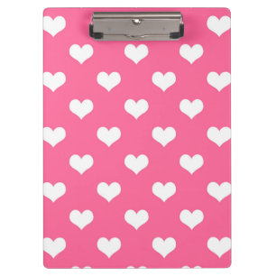 Porte-bloc Conception de coeurs adorables roses blancs