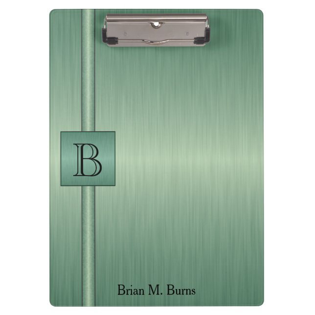 Porte-bloc Conception de monogramme - Emerald (Devant)