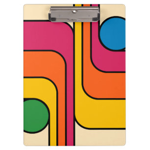 Porte-bloc Conception géométrique de style rétro années 70 Mo