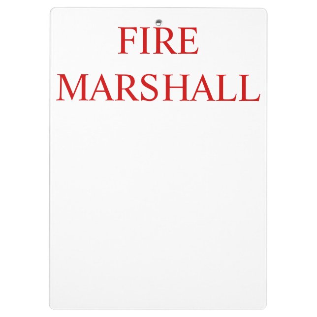 Porte-bloc Conseil d'Clip de Fire Marshall (Dos)