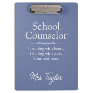 Porte-bloc Conseiller scolaire minimaliste moderne Dusty Blue