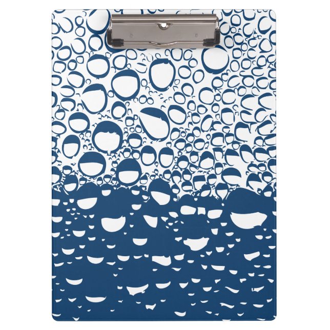 Porte-bloc Cool Blue White Water Motif de travail (Devant)