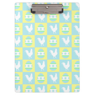 Porte-bloc Cool Pâques Checkerboard Motifs Coq oeufs