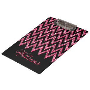 Porte-bloc Cool tendance chevron zigzag teinte rose vif parti