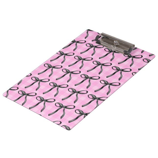 Porte-bloc Coquette esthétique rose et rubans (Incliné)
