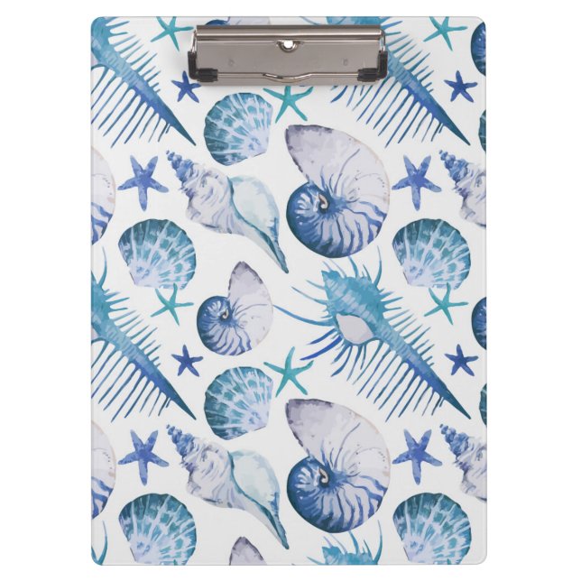 Porte-bloc Coquilles d'aquarelle (Devant)