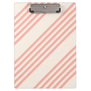 Porte-bloc Corail et beige cinq rayures motif