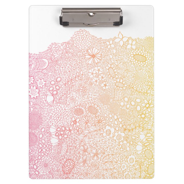 Porte-bloc Corail rose Élégant Artiste Nom personnalisé (Devant)